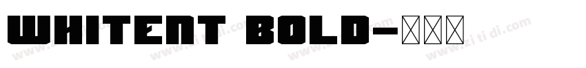 WhiteNT Bold字体转换